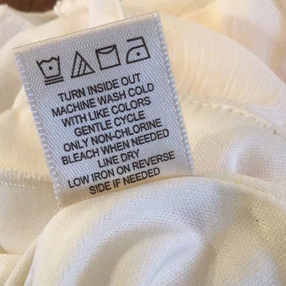 Thirty Thirty diaphanous ruffled ladjustable spaghetti strap cream Cami L NWT - Picture 8 of 8